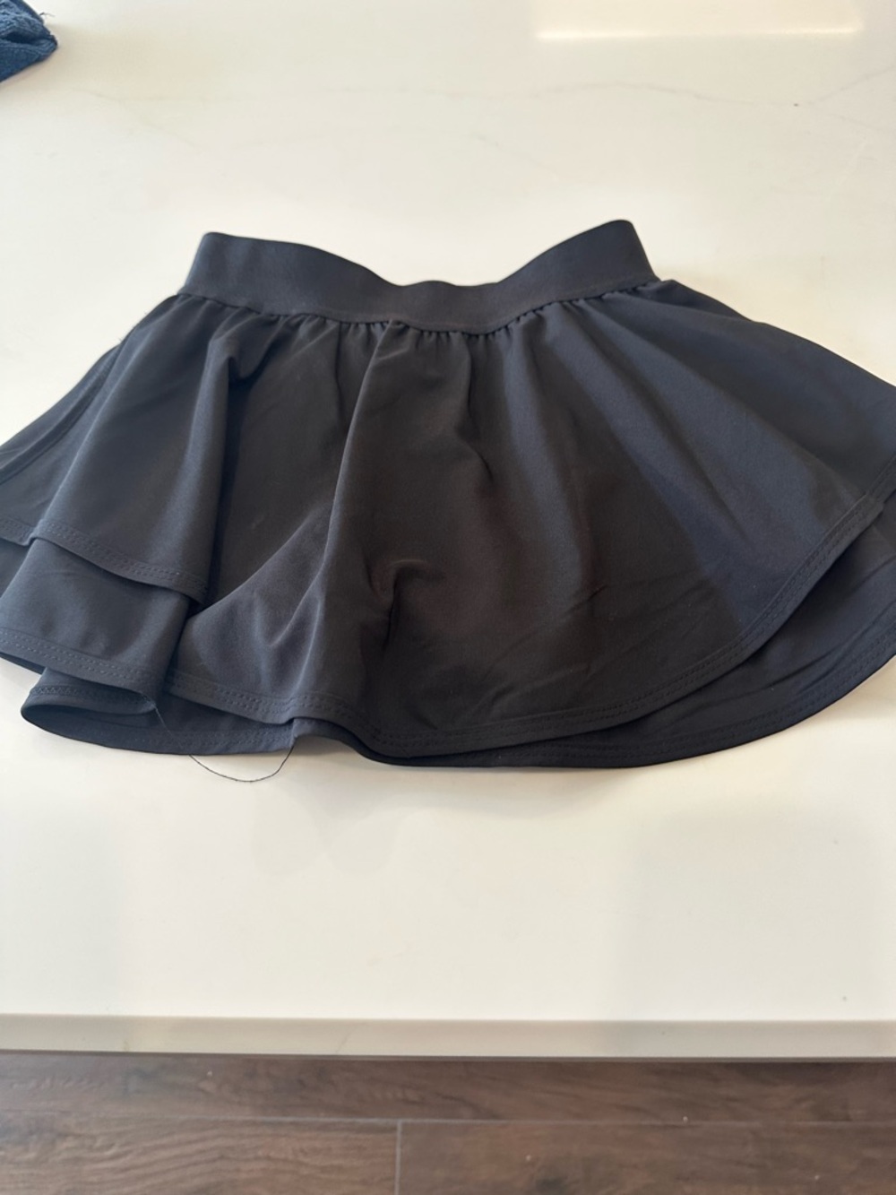 Black Layered Mini Skirt
